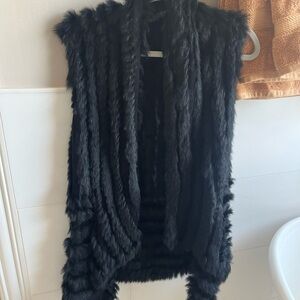 Black Fur Vest
